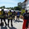 Einsatzübung der Feuerwehr, Treppenhaus verraucht, eine Person vermisst